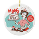 Mom's Bakery Retro Ornament — Round