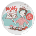 Mom's Bakery Retro Plate