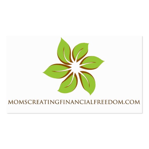 Moms Creating Financial Freedom Business Card (back side)