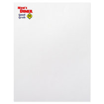 Mom's Diner Good Grub Funny Retro Saying Customized Letterhead