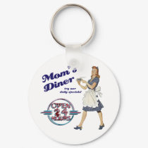 Mom's Diner Keychain