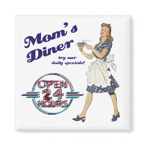 Mom's Diner Magnet by TotallyRetro Mom's Diner Magnet