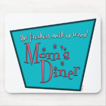 Mom's Diner Retro Pro-Breastfeeding Design Mouse Pads