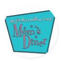 Mom's Diner Retro Pro-Breastfeeding Design stickers by JaZilla Mom's Diner Retro Pro-Breastfeeding Design stickers