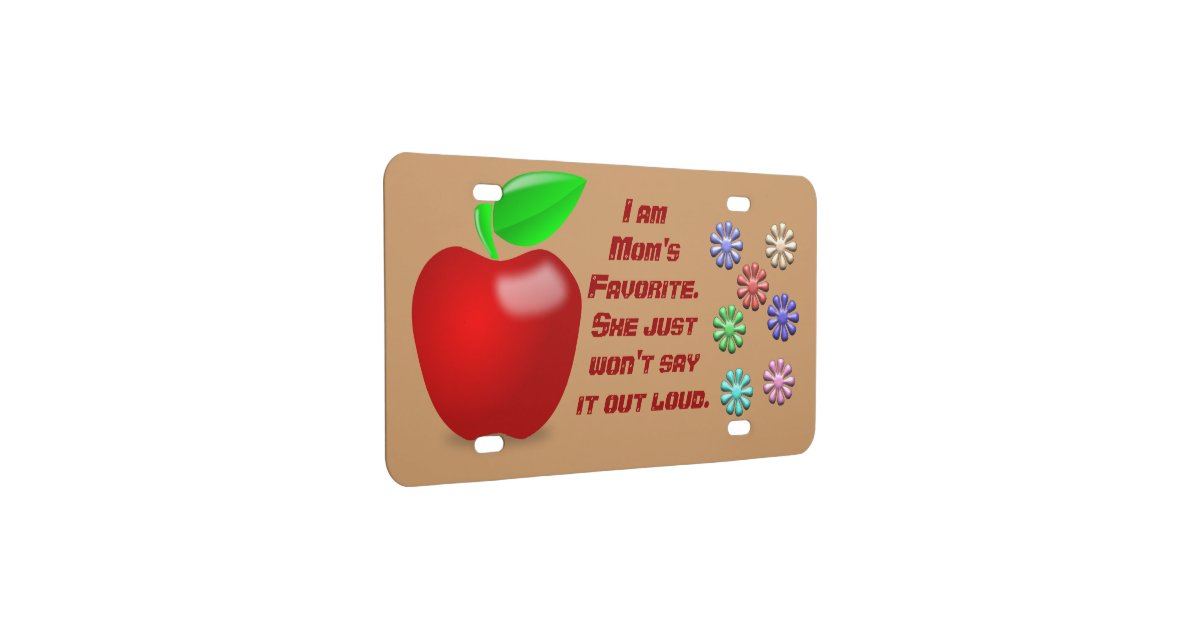 Mom's Favorite License Plate Zazzle