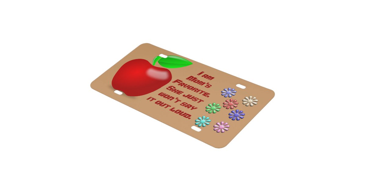 Mom's Favorite License Plate Zazzle