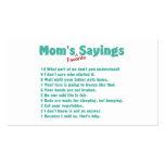 Mom's favorite sayings on gifts for her. business card template