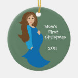 Mom's First Christmas Ornament - Blue Personalized