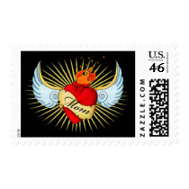 Mom's Heart Postage Stamps