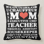 Mom's Jobs American Mojo Brand Throw Pillow
