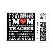 Mom's Jobs Mother's Day Custom Postage Stamps