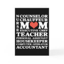 Mom's Jobs Mother's Day Greeting Card