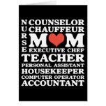 Mom's Jobs Mother's Day Greeting Card