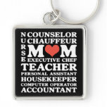 Mom's Jobs Premium square Keychain keychains