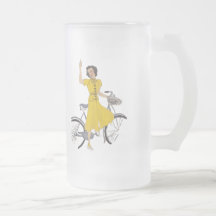 Mom's lovely bike lady coffee mug