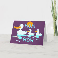 Mom's Reflection Card - Turn over Mom and it spells WOW! Of course it does! What better word to describe MOM!