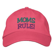 Moms RULE! embroidered hats by Renn_Fare Moms RULE! embroidered hats