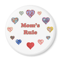 Mom's Rule Fridge Magnets