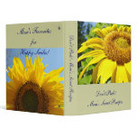 Mom's Secret Recipes! book binder Sunflowers Album