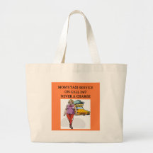 mom's taxi service tote bags