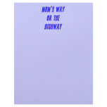 Moms Way or the Highway Saying Letterhead Design