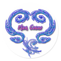 Mon Coeur Sticker (white)