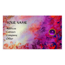 MON EMERALD AGATA , violet metallic pearl Business Card Templates