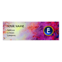 MON MONOGRAM bright fuchsia purple blue Business Cards