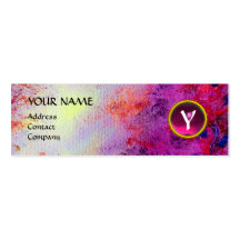 MON MONOGRAM bright fuchsia purple pink Business Cards
