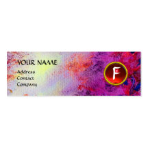 MON MONOGRAM bright fuchsia purple red Business Card Templates