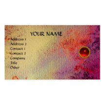 MON RUBY, AGATA , bright red violet grey gold Business Card Template