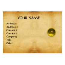 MON TOPAZ, SAPHIRE, bright  parchment Business Card Templates