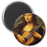 Mona Guitar 2 Inch Round Magnet