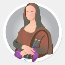Mona Knits Round Sticker