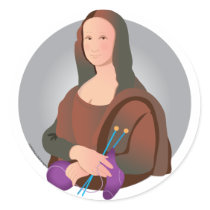 Mona Knits Round Sticker