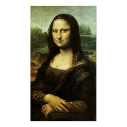 Mona Lisa (aka La Gioconda) by Leonardo da Vinci Business Card Template (back side)