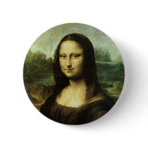 Mona Lisa (aka La Gioconda) by Leonardo da Vinci Pinback Button