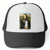 Mona Lisa - Am SH black and white cat Mesh Hats