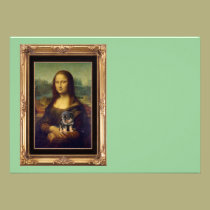 Mona Lisa and Her Rottweiler invitations