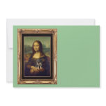 Mona Lisa and Her Rottweiler Custom Invitations