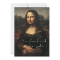 Mona Lisa Art Exhibits Invitations