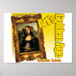MONA LISA AS A DOG -GOLDA LEASHA- GOLDEN RETRIEVER posters