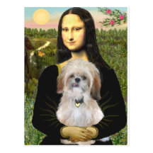 Mona Lisa - AShih Tzu (P) Post Cards