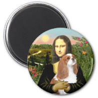 Mona Lisa - Blenheim Cavalier (F) 2 Inch Round Magnet