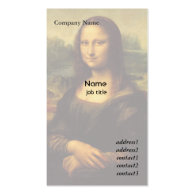 Mona Lisa by  Leonardo Da Vinci Business Card Template