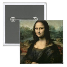 Mona Lisa, c.1503-6 Pinback Button