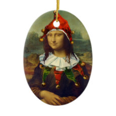 Mona Lisa Elf Christmas Ornament