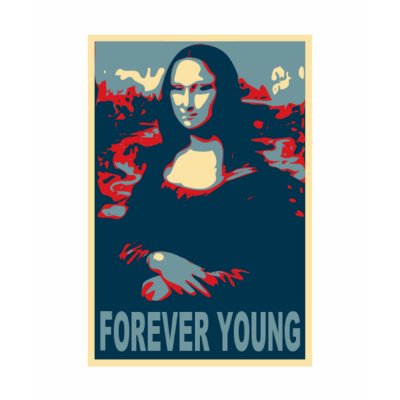 Mona Lisa Forever Young T-shirts by greenbaby