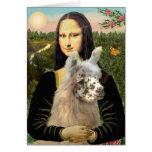 Mona Lisa & Her Llama Greeting Card