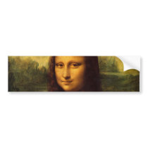 Mona Lisa Leonardo da Vinci Portrait Famous Smile Bumper Stickers